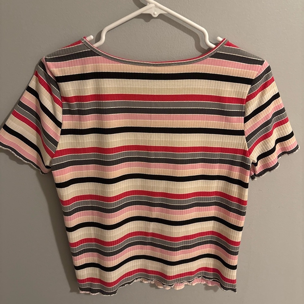 Francesca's Pink and Red Striped Crop Top. Brand new with tags. Open to offers!